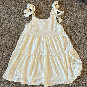Pink lily white dress